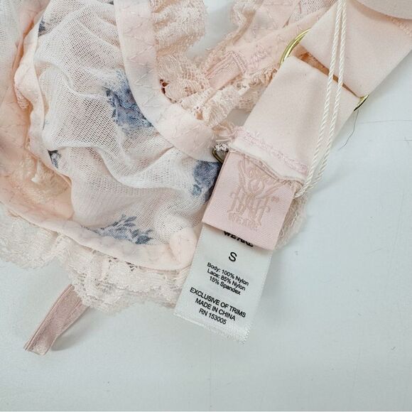 Free People x HAH Flip‎ HAHround Bra Ditsy Floral French Blue NWT Small - Picture 3 of 6
